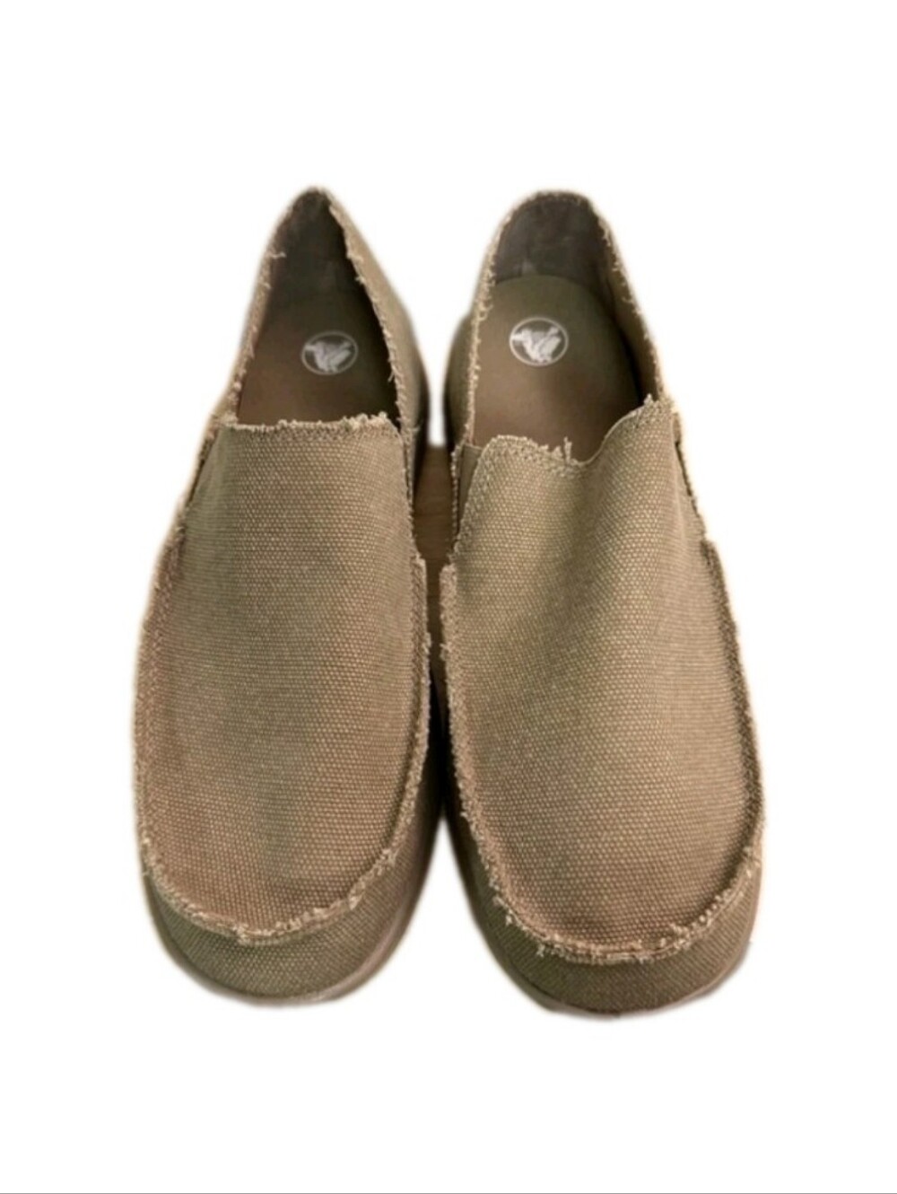 Crocs Kaleb Canvas Frayed Slip-On Loafers View 6